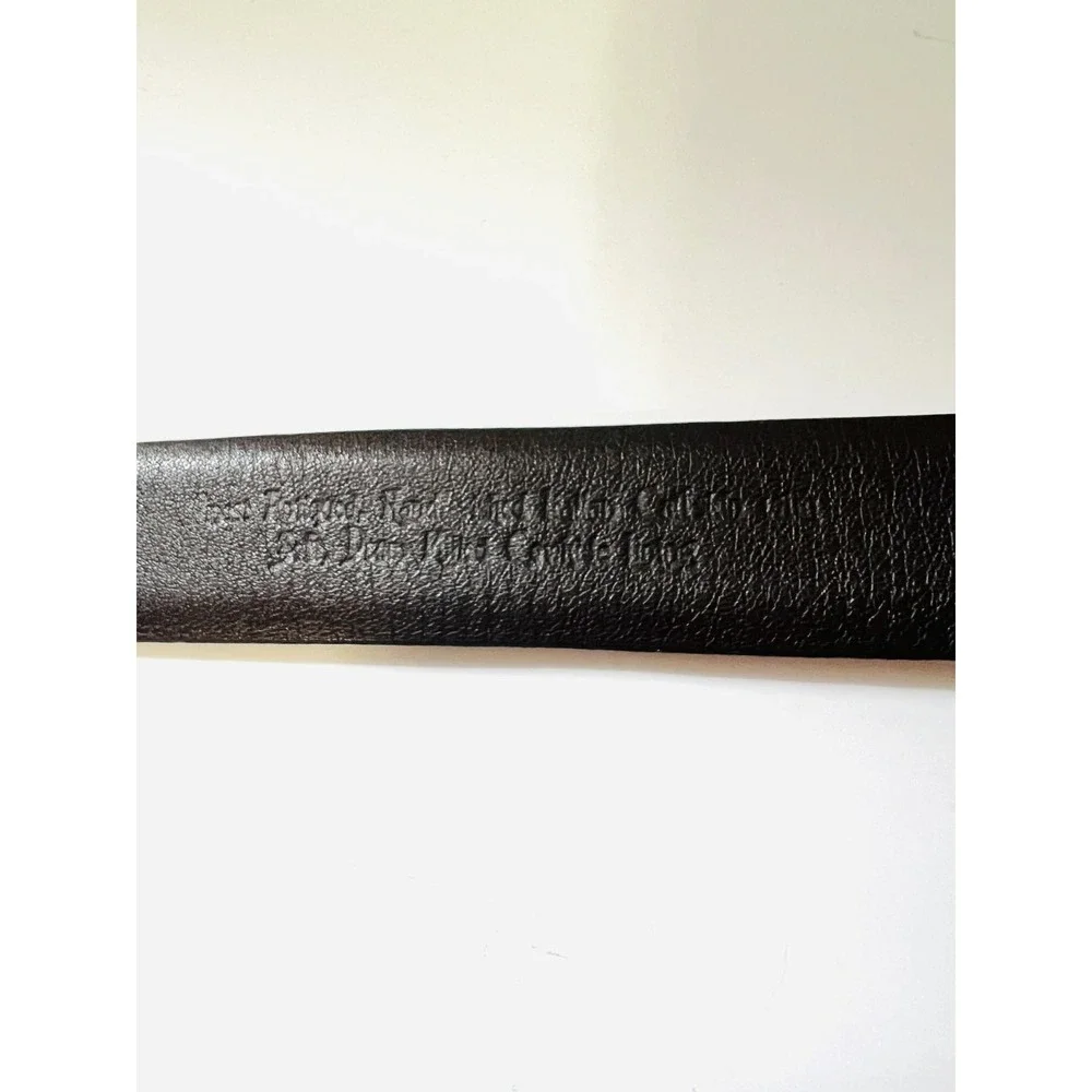 Bill‎ Lavin Belt Brown Leather Solid Brass Buckle Made in Italy Soft Collections